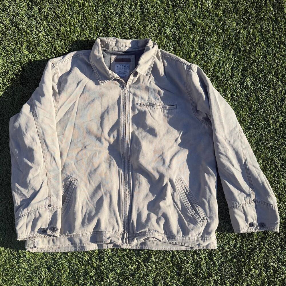 Vintage Old Navy Jacket Size XL Brown Beige Tan 90s Grail
